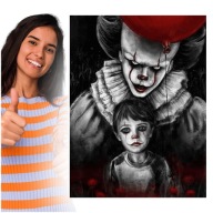 Diamantové vyšívanie IT Diamantové maľovanie CLOWN Obrázok na polepenie diamantmi