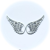 Anjelské anjelské krídla Silver 3 páry Single 8cm