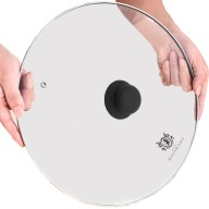 POKROK SKLENENÁ pokrievka na hrnce, panvice, panvice, univerzálna, 30 cm