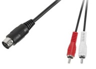Kábel DIN zástrčka 5p - 2x RCA zástrčka 1,2m (0413)