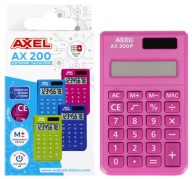 KANCELÁRSKA KALKULAČKA AXEL AX-200P, RUŽOVÁ