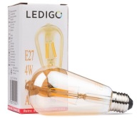 E27 4W ST64 FILAMENT AMBER LED žiarovka