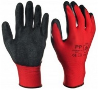 RTELA červené latexové pracovné rukavice, veľkosť 10
