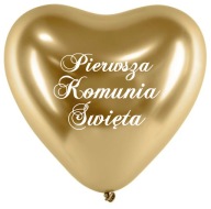 Balóniky na prijímanie, chrómové srdce, prvé sväté prijímanie, lesklé lesklé, 5 ks