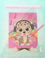 DIAMANTOVÁ MAĽBA VEĽKÝ OBRAZ 18cm x 23cm HUDOBNÝ TIGER Urob si sám