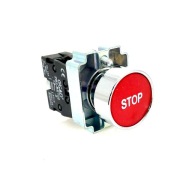 Červené tlačidlo STOP Ovládanie 22mm dočasného NC kontaktu