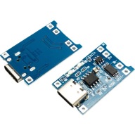 Li-Ion Li-Pol TP4056 nabíjačka 1A USB-C konektor Ochrana 18650 článkov