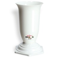 VÁZA NA HODNOTY NA CINTORÍNSKÝ NÁHROB, BIELA, 23cm