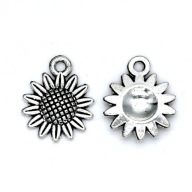 KOVOVÉ PRÍVESKY SLNEČNICOVÝ PRÍvesok 18x15mm 3 ks