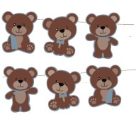 BANNER girlandové dekorácie BEAR medvedíky