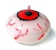 Plávajúca sviečka BLOOD EYE na HALLOWEEN disk