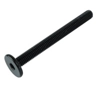 10x skrutka s plochou hlavou M6 x 60 mm, čierna metrická skrutka na nábytok