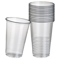 TRANSPAR jednorazové plastové poháre na vodu, studené nápoje, 200 ml, 100 ks