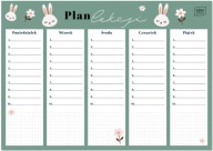 Školský plán vyučovacej hodiny A4 Bunny/Fox Girl Interprint