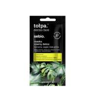 Čierna detoxikačná maska ​​vrecúška, rašelina, drevené uhlie, biely íl 8 ml Tołpa sebio