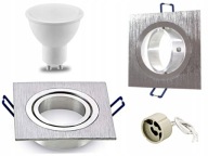 Sada: Alu INOX držiak lampy + 4W LED žiarovka