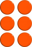 MAGNETY NA DOSKY 6 kusov 20mm oranžové TETIS