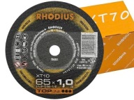 DISKY KOVOVÉ REZNÉ KOTÚČE INOX OCEL 65x1.0x6 RHODIUS GERMANY XT10