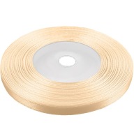 Stuhy: saténová stuha, krémová, 6mm, 32mb