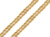 OZDOBNÁ ČIPKOVÁ STUHA 1 CM ZLATÁ