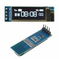 Biely displej 0,91 OLED i2C 3-5V LCD 128*32 jasný pre Arduino Raspberry