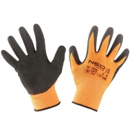 Pracovné rukavice, latexom potiahnutý polyester (crincle), 3131X, veľkosť 9
