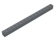 LEGO 2465 BRICK 1x16 tmavosivá NOVINKA (6g)