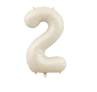 Krémový fóliový balón číslo 2, 75 cm