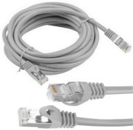 LAN ETHERNET internetový sieťový kábel cat 6 FTP RJ45 1,5m krútený pár Šedá