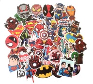 VEĽKÁ SADA NÁLEPEK AVENGERS SPIDERMAN BATMAN HULK 50 KS