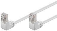 CAT 5e sieťový kábel 2x90° F/UTP Biely 3m