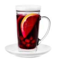 Glasmark Perfektný ako darček Hrnček Alex 400ml s podšálkou a vrchnákom