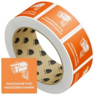 Nálepkové štítky balené s kamerami 55x55mm 1000ks, samolepiace