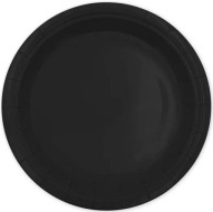 TANIERE ČIERNE PAPIEROVÉ Narodeniny Halloween Karneval Silvester 18cm 6 ks.