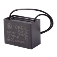 Štartovací kondenzátor 10uF 450V CBB61 JE