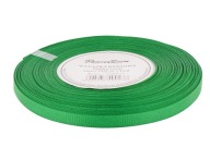 Stuha grogrénová stuha na ozdobu, ozdobná čelenka 6mm 22mb zelená