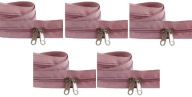 Špirálový zips 5 mm zips DIRTY PINK 5 metrov + 10 zipsov