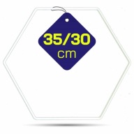 BIELY HEXAGON pre lapač snov pre makramé, 35 cm x 30 cm, kruh, kovový okraj