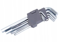 KĽÚČE SEMŠESTRUBOVÉ 180mm OCEL CHROMOVÁ SADA 9 ks
