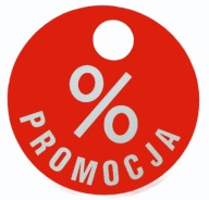 ŠTÍTOK TABUĽKA okrúhly TANIER AKCIA % 15 CM ČERVENÁ