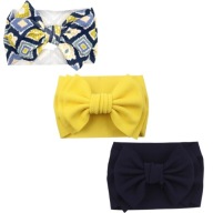 SET 3 ŠIROKÝCH PÁSOV PRE DIEVČATÁ NAVY BLUE