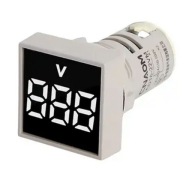 VOLTMETER 20-500VAC Štvorcový 29X29MM SKRUTKA PANELU BIELA