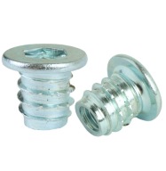10x nástrčná skrutka M8 x 17 mm s nákružkom na drevo, ľavý závit