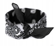 Šatka Bandana Šatka Šatka na hlavu Dámska pánska bavlna čierna