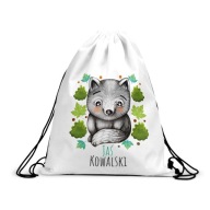Taška na batoh do škôlky na topánky Meno WOLF