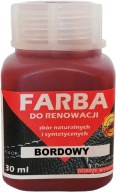 RENOVÁCIA KOŽENÉHO ČALÚNENIA FARBA bordový lak 30ml