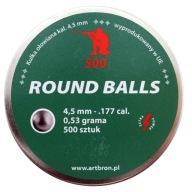 Olovené guľôčky okrúhle 4,5 mm bal. 500 kusov kal.177