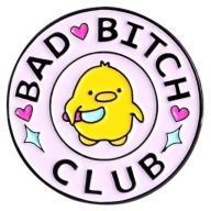 Kovová kačica Bad B*ich Club s nožom