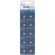 10x GOMBÍKOVÁ BATÉRIA AGFAPHOTO AG3 LR41 1,5V ALK