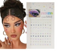 NÁLEPKY KRIŠTÁĽOV FACE ZIRCONIA DIAMANTS 3D MAKEUP EYES